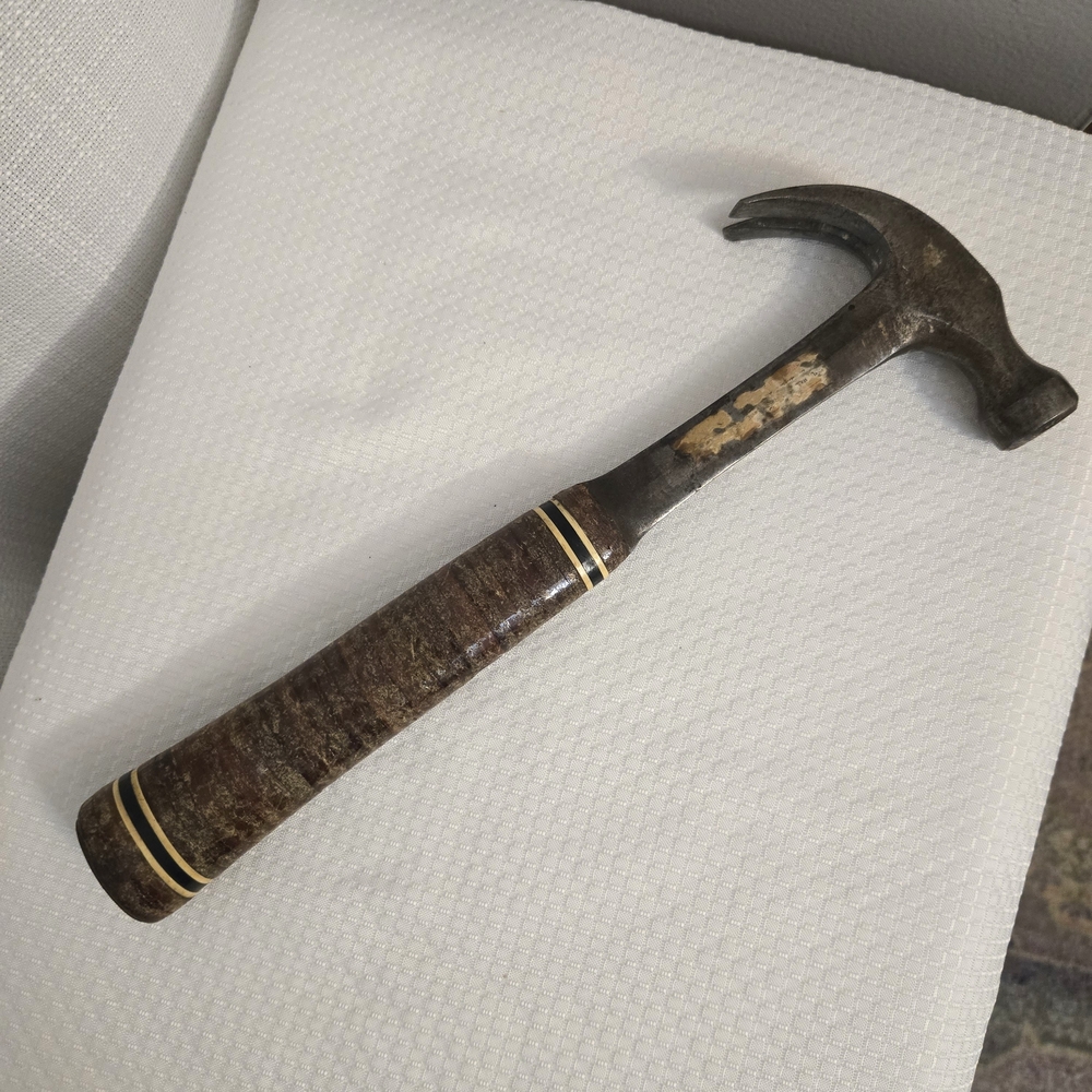 Vtg Estwing Rip Hammer 16oz Stacked Leather Handle Nail Claw E16S USA Craftsman